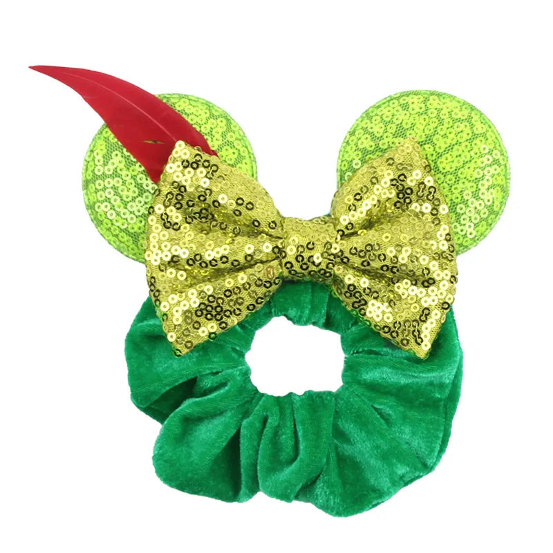 Hairband Hair Scrunchies Girls Classic Mermaid 2.8"Mouse Ears Rope Ponytail Elastic Hair Accessories