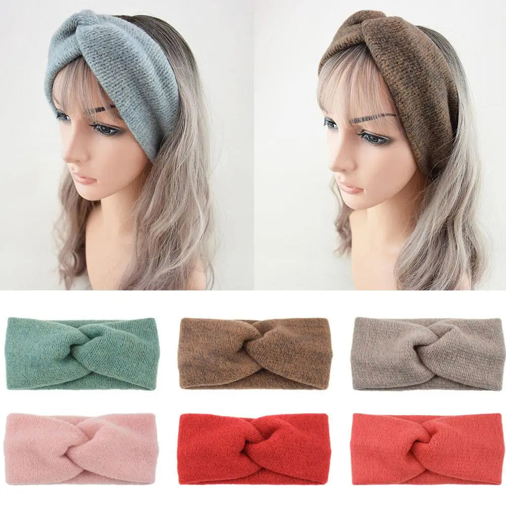 Headbands Winter Warm Cross Knot Elastic For Women