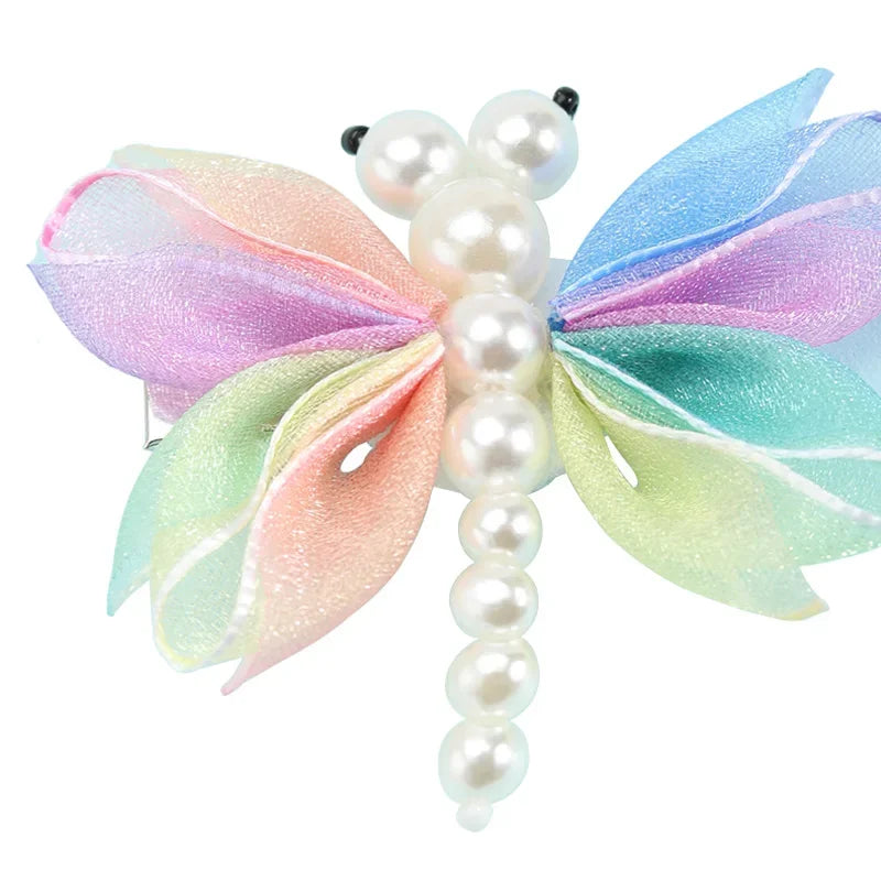 Hair Clips For Girls 2Pcs Cute Pearl Butterfly Hairpins Barrette Hair Ornament Clip