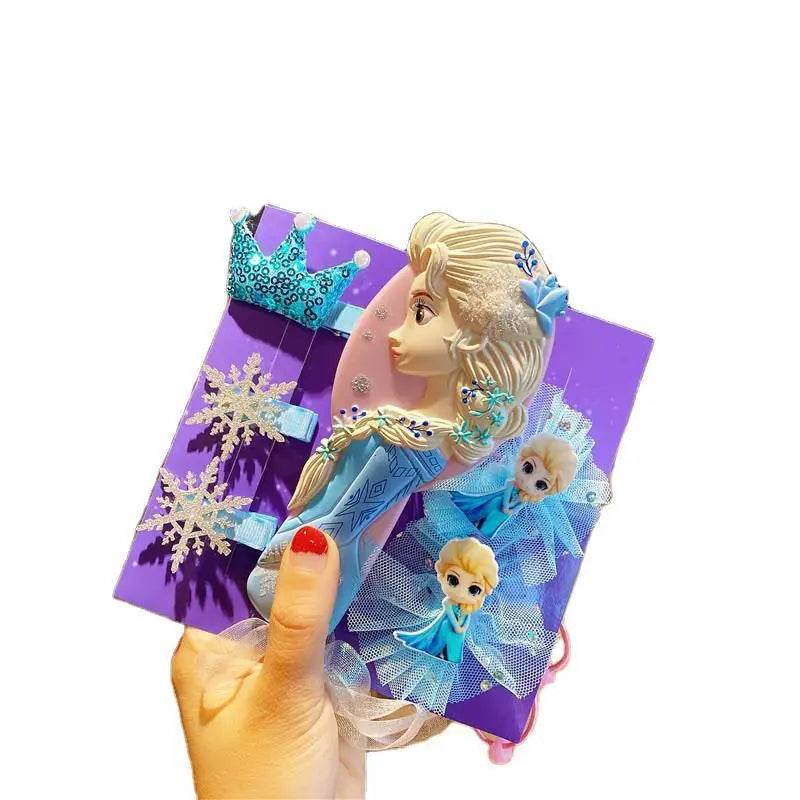 Hairpin 6pcs/Set Children Baby Cartoon Disney Frozen Elsa Princess Figures Hair Accessories