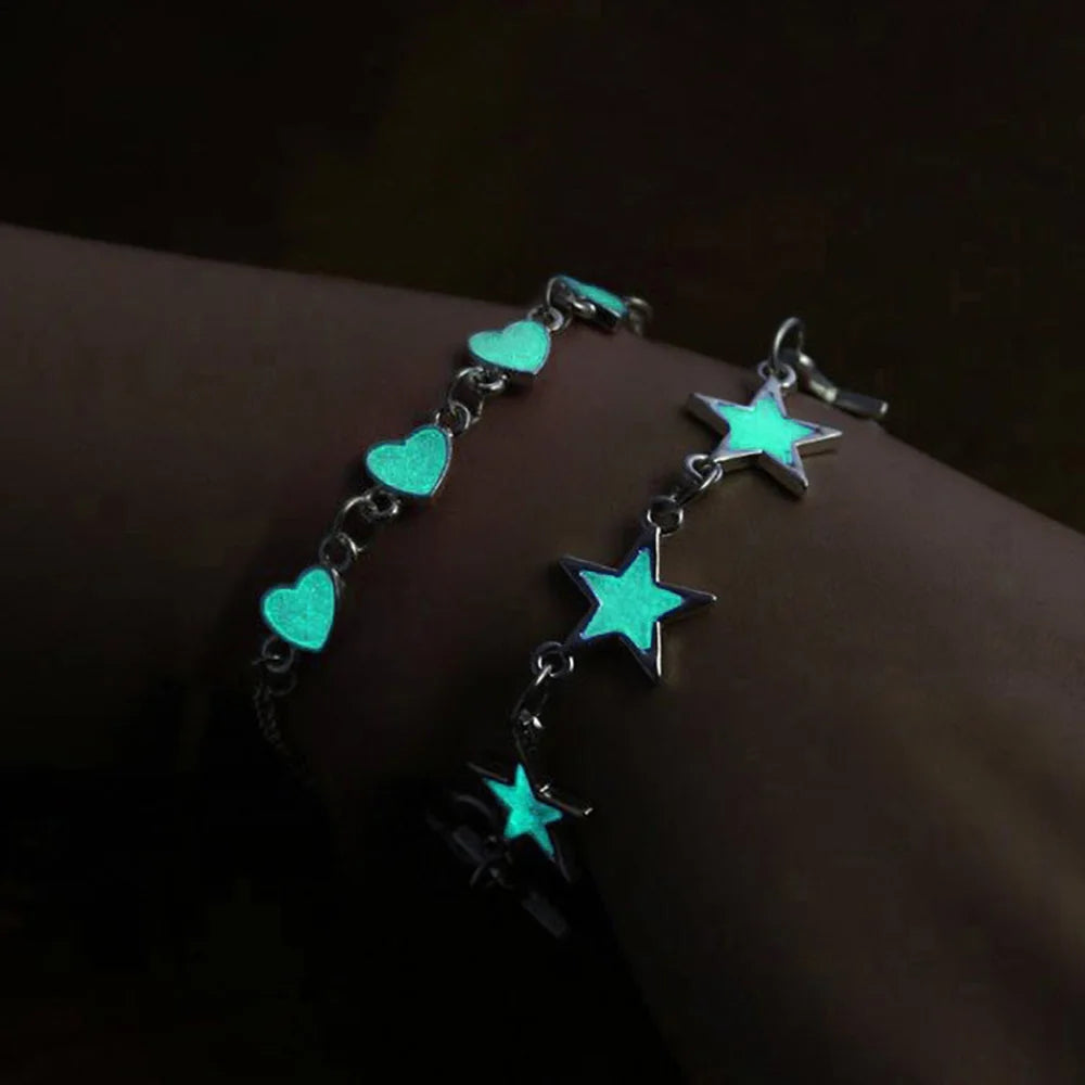 Bracelet Men Women Natural Stone Healing Luminous Glow In The Dark Bracelet Lotus Gift Jewelry