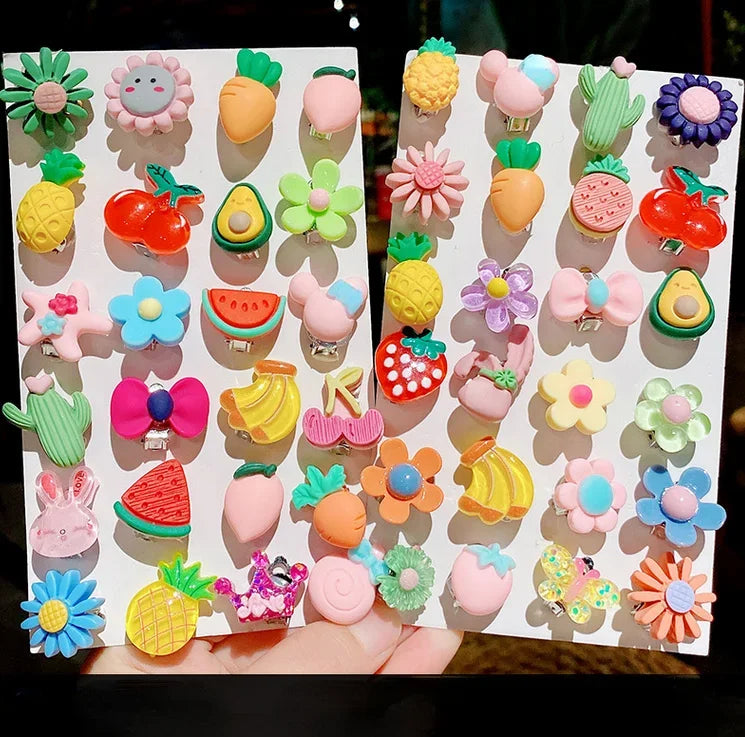 Ear Clip No Ear Hole Flower Earrings Children 10pcs Cute Jewelry