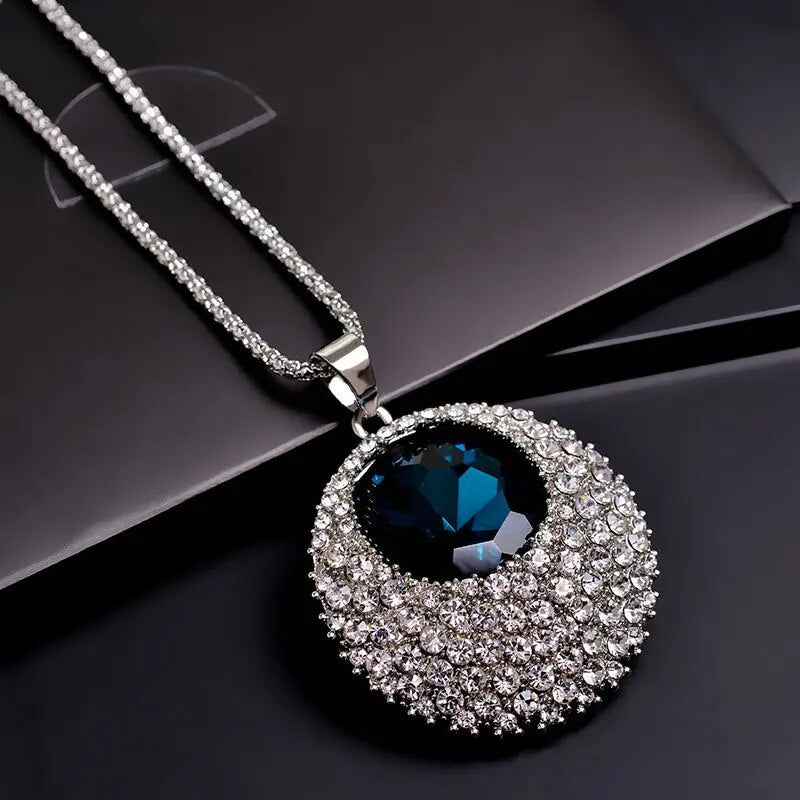 Necklaces Vintage Crystal Long Pendant Women