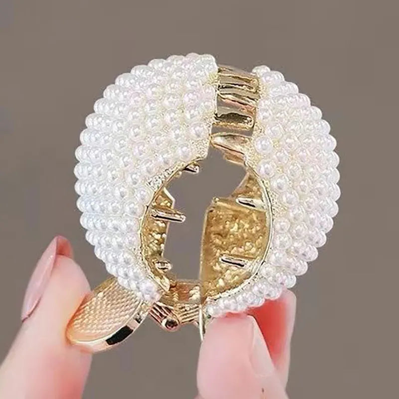 Hair Claws for Women  Popular 2pc New Pearl Rhinestone Luxury Hair Accessories Gift