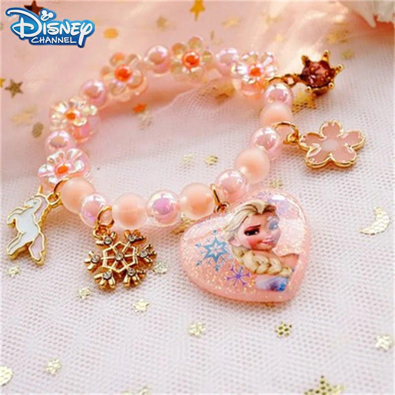 Bracelet Girls Disney Frozen Elsa Anna Cartoon Cosplay Princess Anime Cute Beaded Birthday Gift Costume Accessories Jewelry