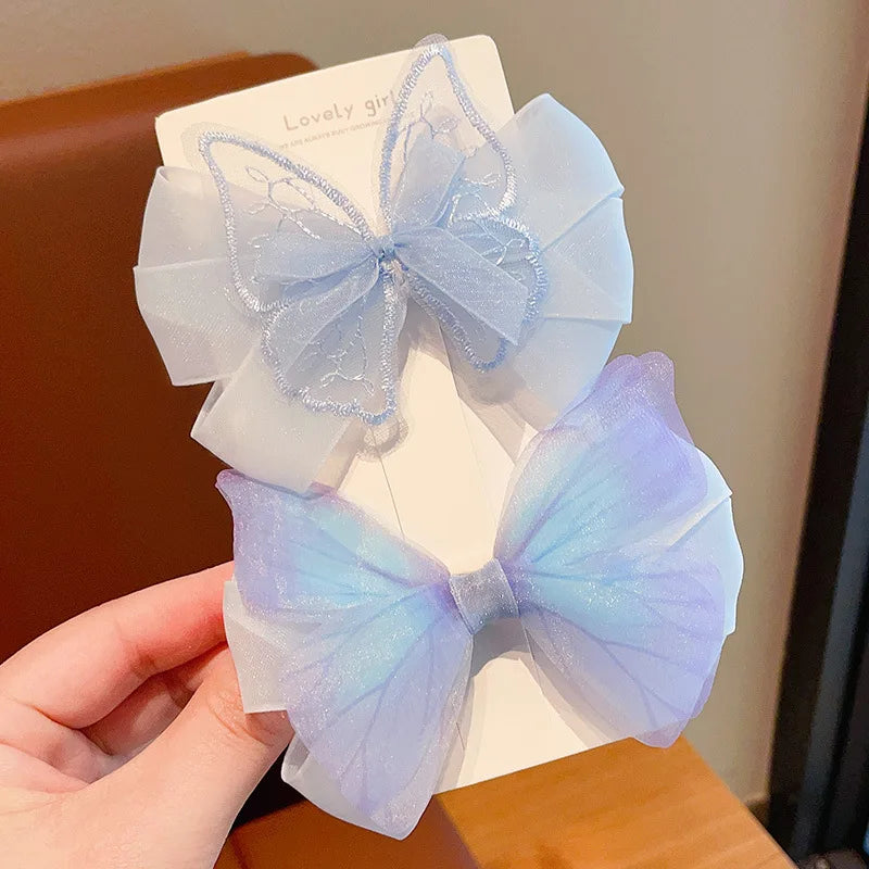 Hair Bows Candy Double Layer Butterfly Sweet Princess