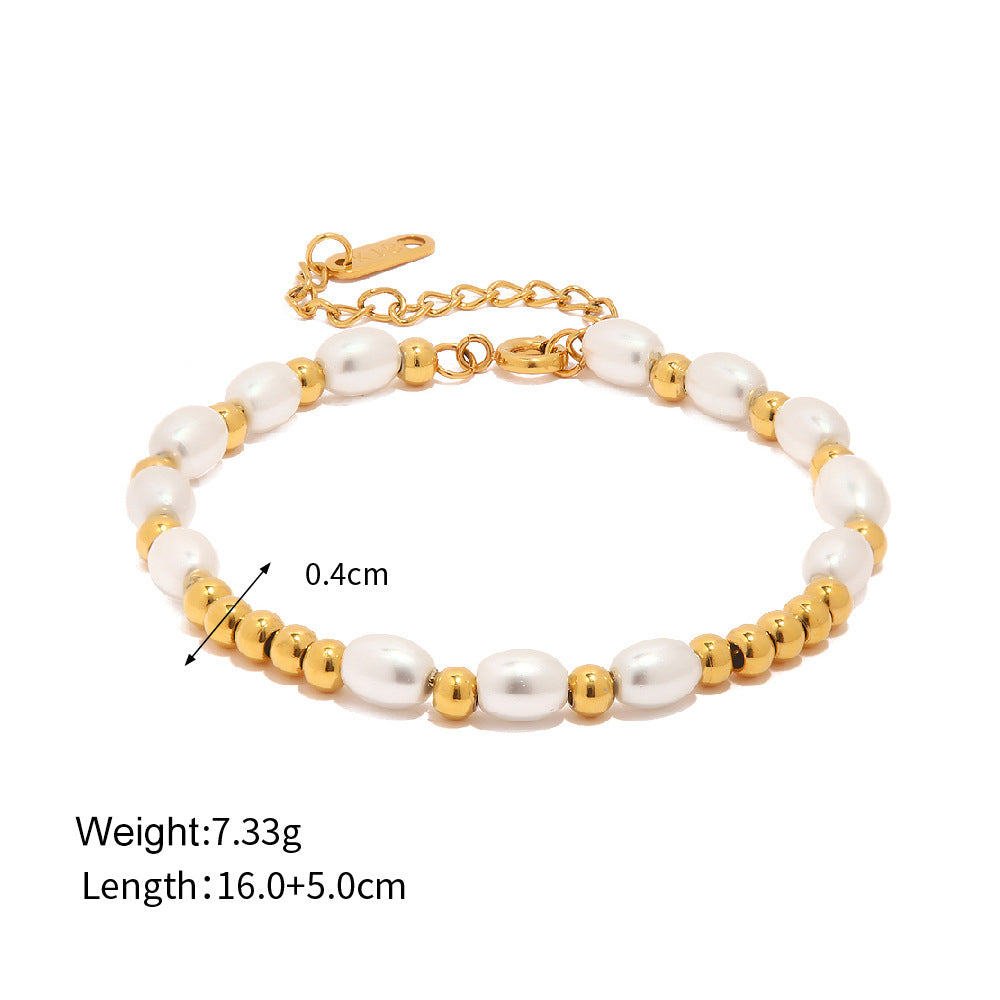 Bracelet 18K Gold Versatile and Exquisite Pearl