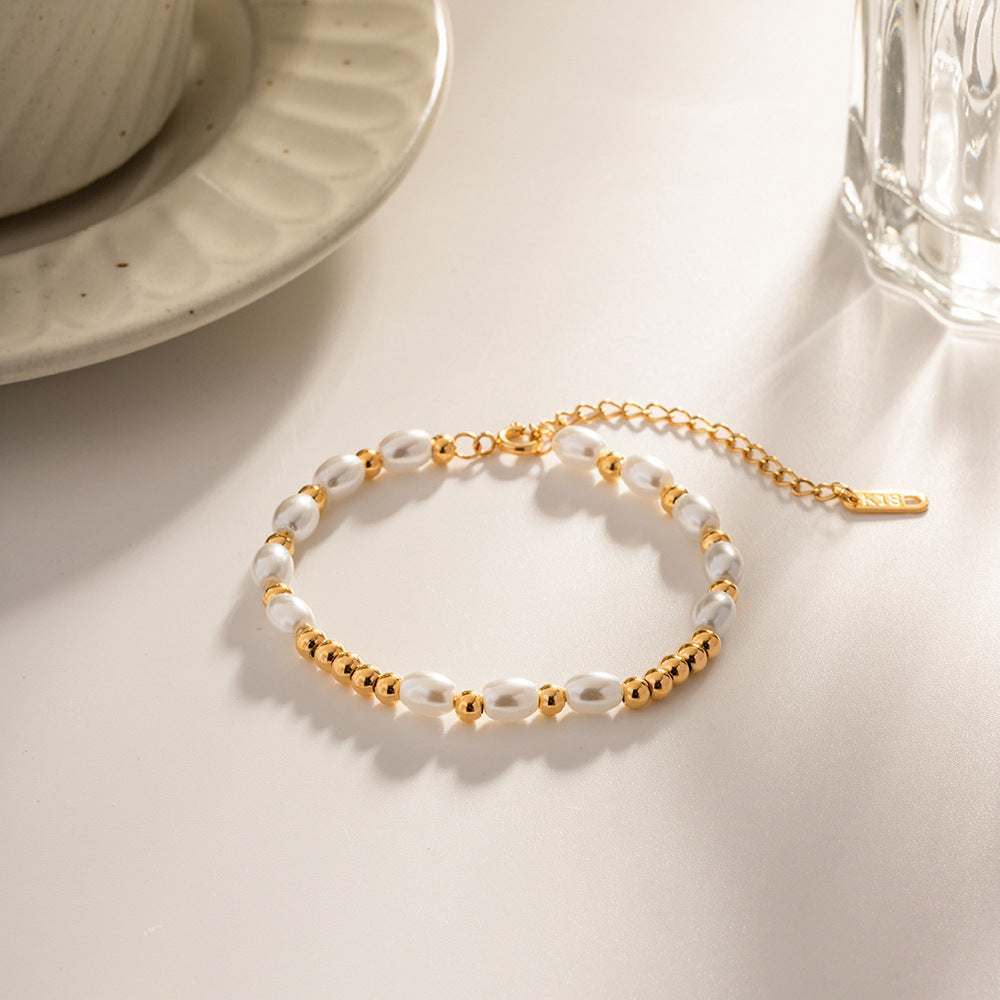 Bracelet 18K Gold Versatile and Exquisite Pearl