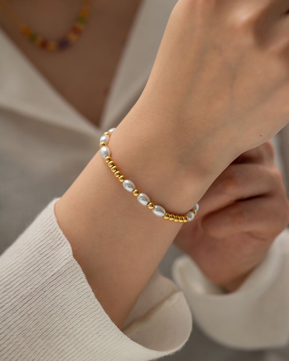 Bracelet 18K Gold Versatile and Exquisite Pearl