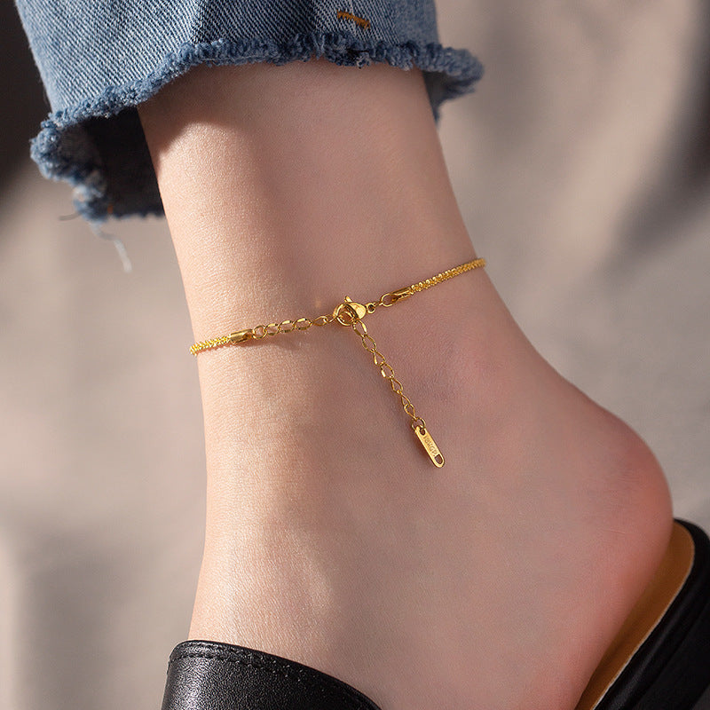 Anklet 18k Gold Exquisite Versatile High-end Gypsophila Design